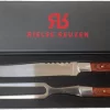Set à Découper Laguiole - 2 Parties - Par Rielse Reuzen - Set à Découper - Couteau à Découper - Set De Couteaux BBQ - Fourchette à Viande - Couteau à Découper