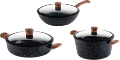 Batterie De Cuisine Westinghouse - Édition Spéciale Poêle Wok 30 Cm + Sauteuse 28 Cm + Poêle à Frire 28 Cm - Édition Spéciale