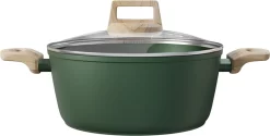 Forest, Casserole Avec Couvercle – Ø 28 Cm – 100% Aluminium Recyclé – Convient à Toutes Les Sources De Chaleur – Poêle Durable – Sans PFOA – Mijoteuse – Faitout – 11,8 L
