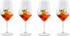 Stylgs Verres à Vin En Plastique Tritan De Haute Qualité, Verre à Vin Rouge En Plastique Réutilisable Incassable, Réutilisable Et Lavable Au Lave-vaisselle, Ensemble De 4 Pièces