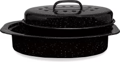 Millvado Granite Collection - Pan à Rôtir Ovale - Casserole Ovale / Casserole Avec Couvercle - Casserole De Jeu De 28 Cm