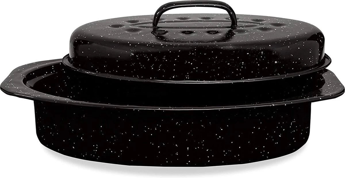 Millvado Granite Collection - Pan à Rôtir Ovale - Casserole Ovale / Casserole Avec Couvercle - Casserole De Jeu De 28 Cm 1 Millvado Granite Collection - Pan à Rôtir Ovale - Casserole Ovale / Casserole Avec Couvercle - Casserole De Jeu De 28 Cm