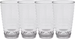 Eurotrail Set De 4 X Verres à Eau/verres De Camping/pique-nique En Plastique Incassable Transparent 285 Ml - Verre En Polycarbonate