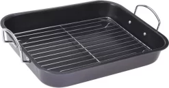 Poêle à Rôtir De Luxe Oneiro Avec Grille – 39 X 29,5 X H 8 Cm – Cuisine – Salle à Manger – Cuisine – Poêle – Induction – Gaz – Casseroles – Poêles