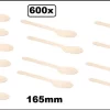 600x Bio Cuillère En Bois Naturel 165mm Nouvelle Génération - Couverts Cuillère à Soupe Cuillère à Soupe En Bois Durable Sauté De Glace