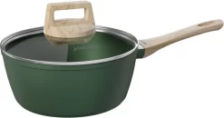 Forest, Casserole Avec Couvercle - Ø 18 Cm - 100% Aluminium Recyclé - Convient à Toutes Les Sources De Chaleur - Casserole Durable - Sans PFOA - Casserole - Faitout - Saucière - 3,2 L