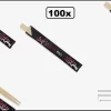 100x Baguettes Baguettes 21cm Dans Un étui Noir Sushi Baguettes Baguettes Chinois Japon Festival Indien Nourriture Thème Fête