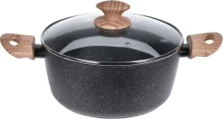 Casserole / Casserole En Aluminium Avec Revêtement Antiadhésif, Ø 24 Cm + Couvercle En Verre - EH Excellent Houseware