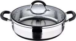 Poêle De Service De Luxe Oneiro - Avec Couvercle - 3,8 L - ø28 X H 7 Cm - Cuisine - Salle à Manger - Cuisine - Poêle - Induction - Gaz - Casseroles - Poêles