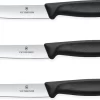 Ensemble De Couteaux De Table Victorinox Swiss Classic 3 Pièces - Acier Inoxydable - Zwart - Lame De 11 Cm - Va Au Lave-vaisselle