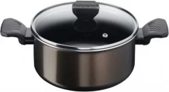 TEFAL B5544402 Cocotte Easy Cook&Clean 20 Cm (3 L) + Couvercle, Revêtement Antiadhésif, Thermo- Signal™, Tous Feux Sauf Induction, Fabriqué En France