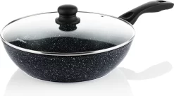 Batterie De Cuisine Westinghouse - Poêle Wok En Marbre Zwart 30 Cm + Poêle à Frire 30 Cm + Poêle à Frire 28 Cm - Marbre Zwart -Fournitures De Cuisine Boutique 1200x661 1