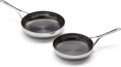 Crowd Cookware - Ensemble De Casseroles Blackbeard - Ø24 + 28 Cm - Acier Inoxydable - Résistant Aux Rayures Et Antiadhésif - Convient à Toutes Les Sources De Chaleur, Y Compris Le Four - Passe Au Lave-vaisselle