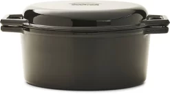 The Tasman Dutch Oven And Grill - Marmite - Fonte Recyclée - Avec Couvercle Grill - Ø29 Cm - Zwart -Fournitures De Cuisine Boutique 1200x667