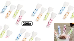 200x Cuillère à Crème Glacée En Carton Multi Nouvelle Génération - Fête à Thème Du Festival Du Carnaval De Cuillère à Crème Glacée