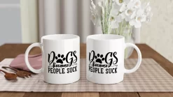 Chiens Parce Que Les Gens Sucent Une Tasse En Céramique, Une Tasse à Café Pour Les Amoureux Des Chiens, Une Tasse Amusante Pour Les Propriétaires De Chiens, Un Cadeau Pour Vos Proches, D015-186W, 11 Oz, -Fournitures De Cuisine Boutique 1200x675 6