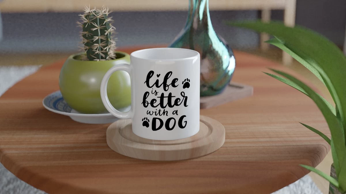 La Life Est Meilleure Avec Une Tasse En Céramique Pour Chien, Tasse Pour Propriétaire De Chien, Une Tasse Souhaitable Pour Vos Proches, Cadeau Pour Amoureux Des Chiens, D015-232W, 11 Oz, 2 La Life Est Meilleure Avec Une Tasse En Céramique Pour Chien, Tasse Pour Propriétaire De Chien, Une Tasse Souhaitable Pour Vos Proches, Cadeau Pour Amoureux Des Chiens, D015-232W, 11 Oz, – Image 2