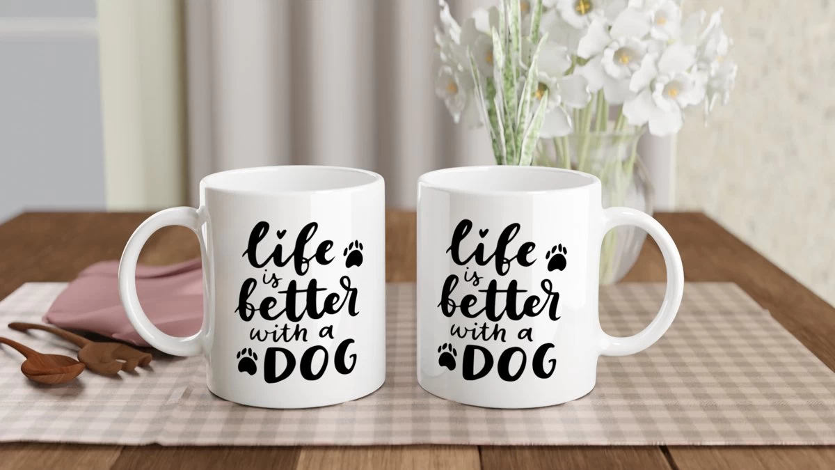 La Life Est Meilleure Avec Une Tasse En Céramique Pour Chien, Tasse Pour Propriétaire De Chien, Une Tasse Souhaitable Pour Vos Proches, Cadeau Pour Amoureux Des Chiens, D015-232W, 11 Oz, 6 La Life Est Meilleure Avec Une Tasse En Céramique Pour Chien, Tasse Pour Propriétaire De Chien, Une Tasse Souhaitable Pour Vos Proches, Cadeau Pour Amoureux Des Chiens, D015-232W, 11 Oz, – Image 6