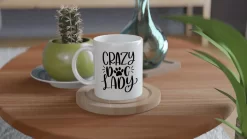 Tasse En Céramique De Crazy Dog Lady, Tasses De Cadeau Drôle Pour Les Femmes, Cadeau Uniek Pour Les Amoureux Des Chiens, Cadeaux De Propriétaires De Chiens, D015-064W, 11 Oz, -Fournitures De Cuisine Boutique 1200x675 90