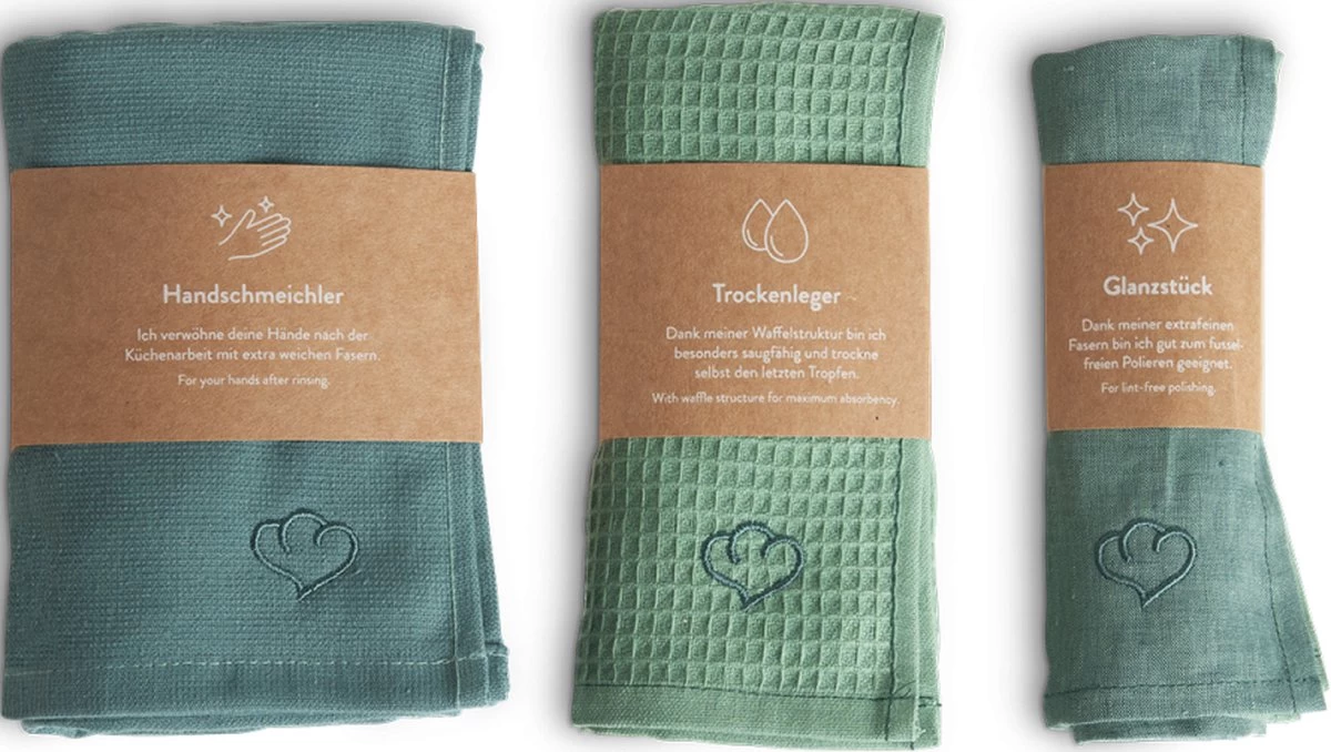 Springlane Set De Torchons 3 Pièces - Coton Et Lin - Torchon, Chiffon à Polir, Serviette à Main Mint 13 Springlane Set De Torchons 3 Pièces - Coton Et Lin - Torchon, Chiffon à Polir, Serviette à Main Mint – Image 13