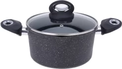Cocotte Luxe Oneiro Avec Couvercle - Aluminium Forgé - ø20 X H 11 Cm - Cuisson - Repas - Cuisine - Poêle - Induction - Gaz - Casseroles - Poêles