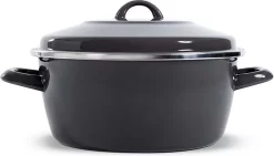 BK Invincible Cocotte Noire 24cm - La BK Invincible Est Une Casserole Polyvalente Pour La Cuisson Et Le Rôtissage. Les Casseroles Sont En Acier émaillé Et Sont Donc Extrêmement Solides.