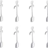 12 Cuillères à Café Squelette - Cuillère à Café En Acier Inoxydable - Cuillère à Thé Et à Café - Argent