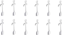 12 Cuillères à Café Squelette - Cuillère à Café En Acier Inoxydable - Cuillère à Thé Et à Café - Argent