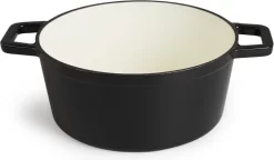 Magnani Cocotte En Fonte - Poêle à Mijoter Ronde - Marmite Émaillée - Avec Couvercle Et Anses - Zwart - Antiadhésif - ⌀ 24 X 10,5 Cm 16 Magnani Cocotte En Fonte - Poêle à Mijoter Ronde - Marmite Émaillée - Avec Couvercle Et Anses - Zwart - Antiadhésif - ⌀ 24 X 10,5 Cm -Fournitures De Cuisine Boutique 1200x701