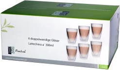 Feelino Lattechino Verres à Latte Macchiato Double Paroi Set De 6 Verres Thermique XL 300 Ml Avec Effet Flottant Dans Une Boîte Cadeau 7 Feelino Lattechino Verres à Latte Macchiato Double Paroi Set De 6 Verres Thermique XL 300 Ml Avec Effet Flottant Dans Une Boîte Cadeau -Fournitures De Cuisine Boutique 1200x702