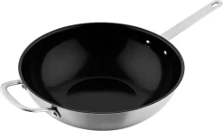 Soenil By ISENVI Combideal : Deux Poêles à Frire & Wok En Céramique Inox - 3 Parties - Poignées Inox -Fournitures De Cuisine Boutique 1200x706 3