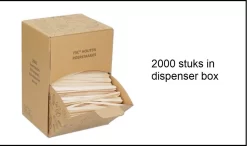 Agitateurs BIO 2000 Pièces En Bois Dans Une Boîte Distributrice - Bâtonnets à Mélanger Café Lait Sucre Bois Festival Fête à Thème Anniversaire Travail Cuillère