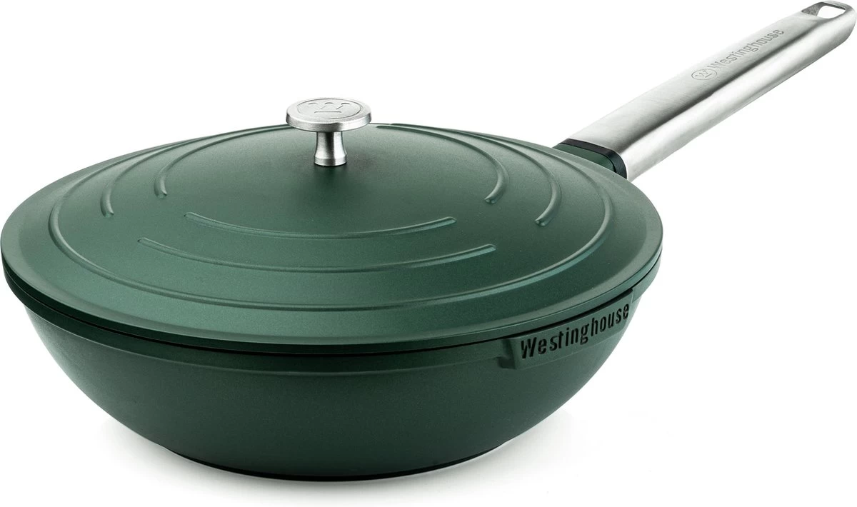 Batterie De Cuisine Westinghouse - Série Performance Poêle Wok 28 Cm + Poêle Grill 28 Cm - Vert 8 Batterie De Cuisine Westinghouse - Série Performance Poêle Wok 28 Cm + Poêle Grill 28 Cm - Vert – Image 8