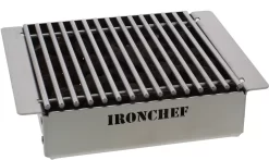 IRONCHEF Lavastone Grill - Convient Pour Cuisinière à Gaz - Barbecue - BBQ - Plaque De Gril - Plaque De Gril - Plancha - Poêle à Griller