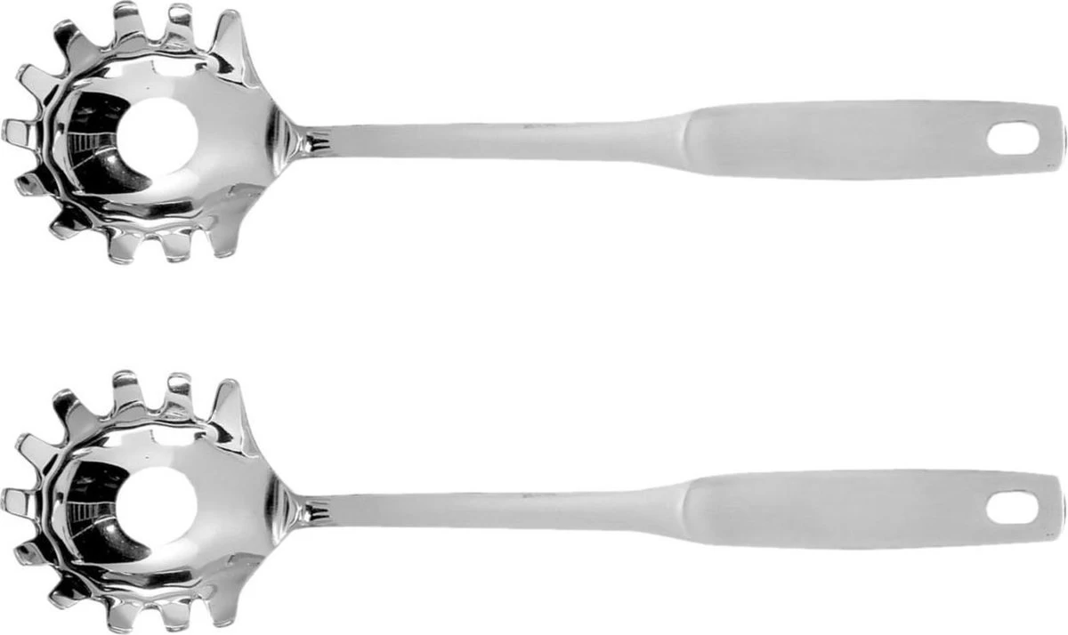 2x Morceaux De Cuillère à Spaghetti En Acier Inoxydable Argent 40 Cm - Cuillère à Spaghetti - Aides De Cuisine 1 2x Morceaux De Cuillère à Spaghetti En Acier Inoxydable Argent 40 Cm - Cuillère à Spaghetti - Aides De Cuisine