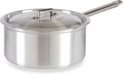 Casserole/saucière/saucière Couleur Argent 38 X 22 X 12 Cm En Aluminium 3 Litres - Avec Couvercle Pratique - Casseroles De Cuisson