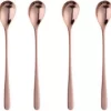 KELERINO. Cuillères à Latte Macchiato - Cuillères à Yogourt, à Dessert Ou à Café En Acier Inoxydable - 12 Pièces - Cuivre
