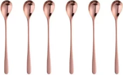 KELERINO. Cuillères à Latte Macchiato - Cuillères à Yogourt, à Dessert Ou à Café En Acier Inoxydable - 20 Pièces - Cuivre