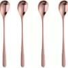 KELERINO. Cuillères à Latte Macchiato - Cuillères à Yogourt, à Dessert Ou à Café En Acier Inoxydable - 6 Pièces - Cuivre