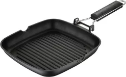 Poêle à Griller De Luxe Oneiro Avec Poignée Pliable – ø24 X H 3,7 Cm – Cuisine – Salle à Manger – Cuisine – Poêle – Induction – Gaz – Casseroles – Poêles