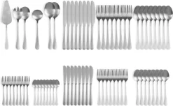 MAGNANI Couverts De Table Inox 70 Pièces, Ménagère Couverts De Table Couleur Argent, Set De Couverts De Table En Acier Inoxydable, Set De Ménagère Complet