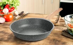 Antiadhésif Frying Pan 28cm, Omelette Pan POELES, En Fonte D' Aluminium Granite Pan, Cuisinière à Gaz Adapt Et Cuisinière à Induction. (Grijs, 28CM) -Fournitures De Cuisine Boutique 1200x742
