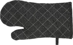 Excellent Houseware Gant De Cuisine/gant De Cuisine - Anthracite - Coton - 17 X 32 Cm
