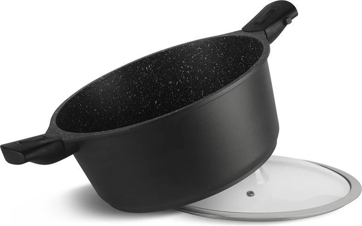 Edënbërg Black Line - Batterie De Cuisine De Luxe En Aluminium Forgé De 10 Pièces - Avec Poignées Amovibles 8 Edënbërg Black Line - Batterie De Cuisine De Luxe En Aluminium Forgé De 10 Pièces - Avec Poignées Amovibles – Image 8