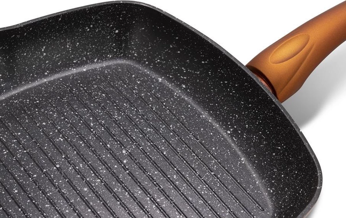 Edënbërg Copper Line - Casseroles De Luxe - Set - 2 X Poêle à Frire Haute + Poêle à Griller - Revêtement Antiadhésif 3 Couches 6 Edënbërg Copper Line - Casseroles De Luxe - Set - 2 X Poêle à Frire Haute + Poêle à Griller - Revêtement Antiadhésif 3 Couches – Image 6