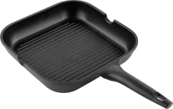 Poêle à Griller Professionnelle Florina Quatro Avec Double Revêtement Antiadhésif 28 X 28 Cm Noir - Convient à L'induction - Fonte D'aluminium - Poignée Qui Reste Froide -Fournitures De Cuisine Boutique 1200x757 1