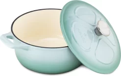 Cocotte En Fonte Navaris Avec Couvercle - Cocotte - Convient Pour La Cuisson à Induction, Gaz Et Vitrocéramique - Passe Au Four Jusqu'à 260 °C - Vert Menthe -Fournitures De Cuisine Boutique 1200x759
