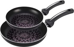 Ensemble De Poêles à Induction Rocco 2 Pièces - Revêtement Antiadhésif - Céramique - Convient Au Gaz Et à L'induction