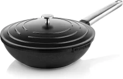 Westinghouse Batterie De Cuisine - Poêle Wok 28 Cm + Poêle Grill 28 Cm - Série Performance - Zwart -Fournitures De Cuisine Boutique 1200x773 1
