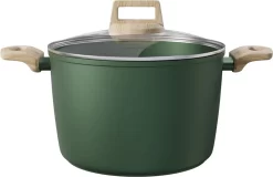 Forest, Marmite à Soupe Avec Couvercle - Ø 20 Cm - 100% Aluminium Recyclé - Convient à Toutes Les Sources De Chaleur - Poêle écoresponsable - Faitout - Sauteuse - Sans PFOA - 5,6 L